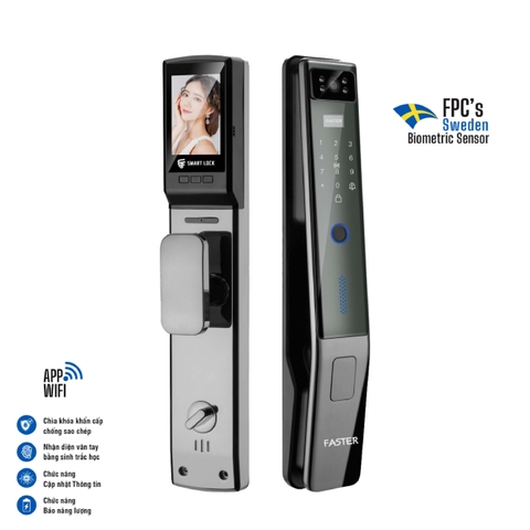 Khóa cửa gỗ Faster FS006 BG