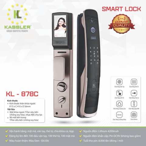 Khóa cửa gỗ Kassler KL- 878C