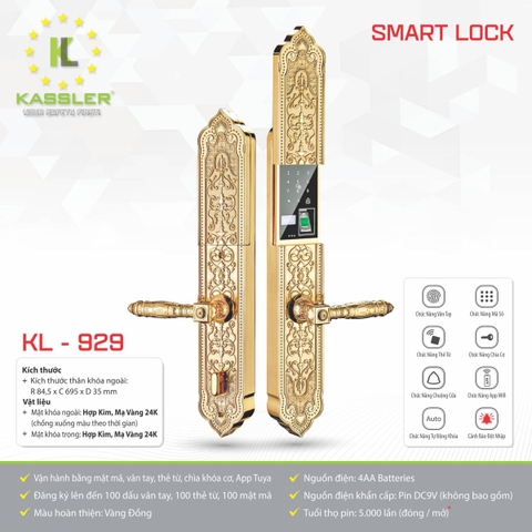 Khóa vân tay đại sảnh Kassler KL929