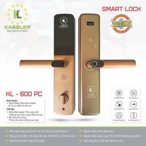 Khóa cửa gỗ Kassler KL-600 PC