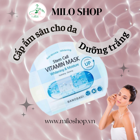 Mặt nạ Banobagi Stem Cell Vitamin Whitening & Moisture - 30g (Hàn Quốc)- mẫu mới