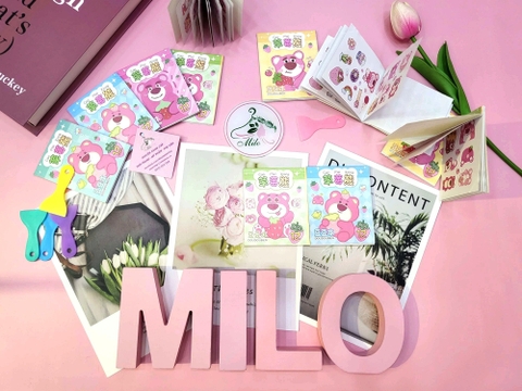 Sổ sticker gấu dâu Lotso cute tặng kèm gạt sticker - Cao Mei Xiong