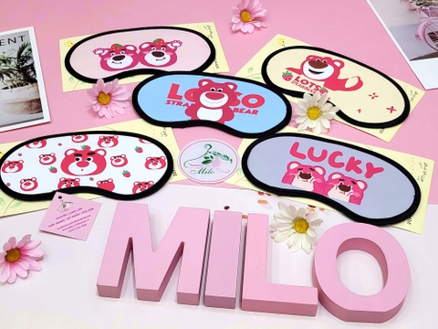 Bịt mắt ngủ dạng khô gấu dâu Lotso - Shui zhi lian