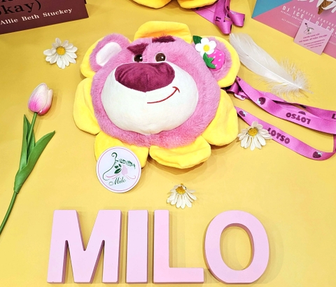 Túi xách đeo chéo gấu dâu Lotso bông hoa hướng dương