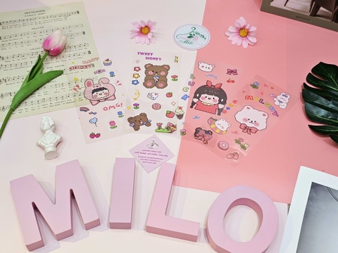 Sticker hoạt hình cute (miếng trong)