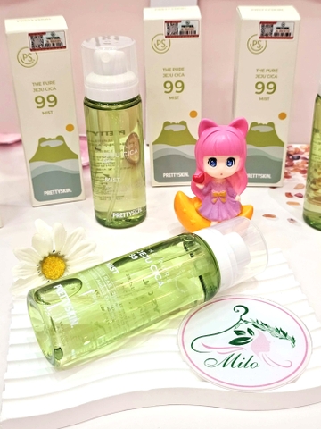 Xịt khoáng rau má Pretty Skin The Pure Jeju Cica 99 Mist - 100ml