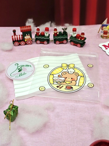 Túi zip dẻo PE bánh kem hoạt hình (15cm x 16cm)