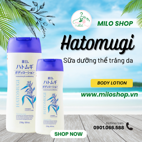 Sữa dưỡng thể làm trắng da Hatomugi Body Lotion - 250g (Nhật Bản)