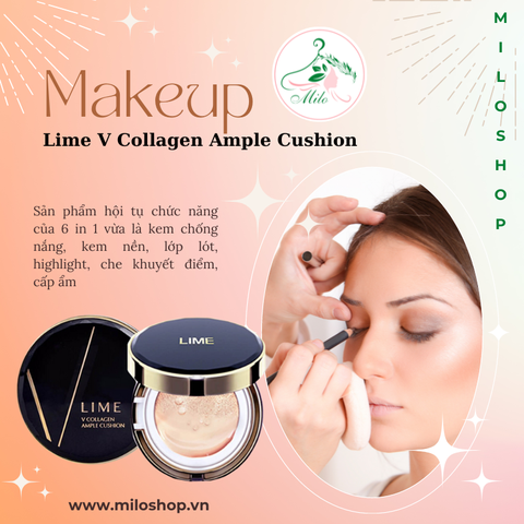 Phấn nước Lime V Collagen Ample Cushion SPF50+/PA+++ 20g - Tone 10 (Hàn Quốc)