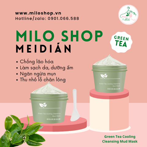 Mặt nạ trà xanh Meidián Green Tea Cooling Cleansing Mud Mask - 120g