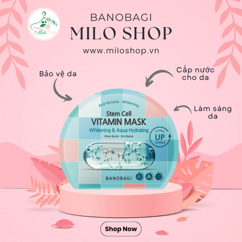 Mặt nạ Banobagi Stem Cell Vitamin Whitening & Aqua Hydrating - 30g (Hàn Quốc)- mẫu mới