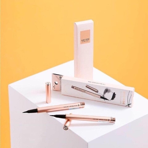 Bút kẻ mắt nước Vacosi 24h Waterproof Pen (Rose Gold) - 2g