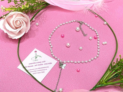 Dây chuyền mặt bướm đính ngọc trai
