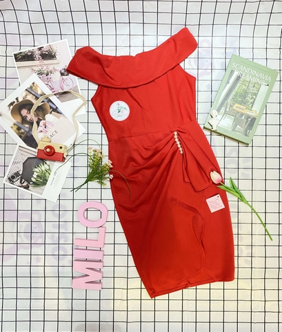 Đầm trễ vai đính cườm
