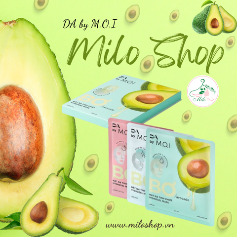 Mặt nạ bơ tinh khiết Hydrogel Da By M.O.I sáng da - 38g (màu trắng)