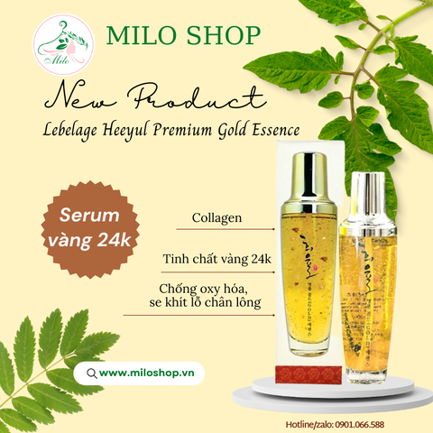 Serum dưỡng da chiết xuất vàng 24K Lebelage Heeyul Premium Gold Essence - 130ml