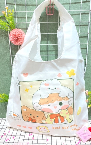 Túi tote vuông form bầu hình cute