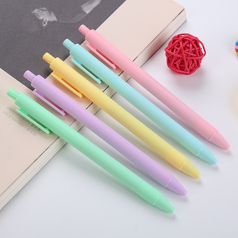 Bút bi gel Macaron mực đen màu pastel