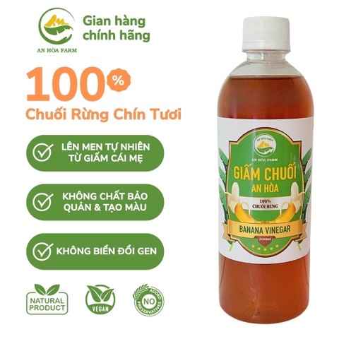 Giấm chuối nuôi từ giấm cái mẹ tự nhiên không hóa chất thương hiệu An Hòa Farm