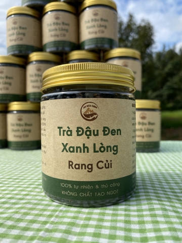 Trà Đậu Đen Xanh Lòng An Hòa rang củi mộc thủ công có hạ thổ HSD 12 tháng thương hiệu An Hòa Farm