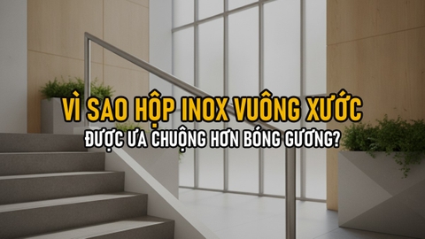 Vì Sao Hộp Inox Vuông Xước Được Ưa Chuộng Hơn Bóng Gương Trong Công Trình Hiện Đại?