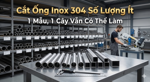 Cắt Ống Inox 304 Số Lượng Ít – 1 Mẫu, 1 Cây Vẫn Có Thể Làm