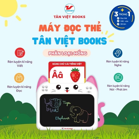Máy Đọc Thẻ - Màu Hồng