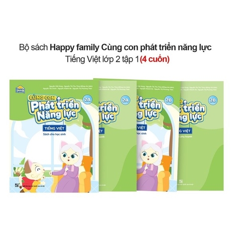Combo 4 Cuốn Happy Family Cùng Con Phát Triển Năng Lực Tiếng Việt Lớp 2 (Tập 2A - 2B)