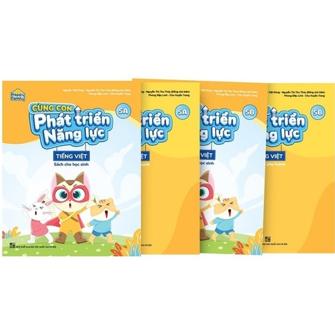 Bộ 4 Cuốn Happy Family Cùng Con Phát Triển Năng Lực Tiếng Việt Lớp 5 (Tập 5A - 5B)