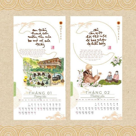 Lịch Tường - Thư Pháp Làng Mai 2025
