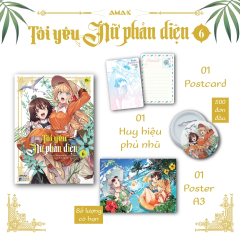 Tôi Yêu Nữ Phản Diện - Tập 6 (Manga) - Tặng Poster + Huy hiệu