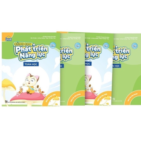 Bộ 4 Cuốn Happy Family Cùng Con Phát Triển Năng Lực Toán Học Lớp 2 (Tập 2A - 2B)