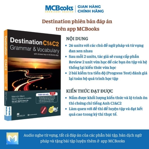 Sách - Trọn Bộ Giáo Trình Destination Grammar & Vocabulary B1, B2, C1&C2 phân loại Lẻ/combo PB 2025 - B1 kèm đáp án