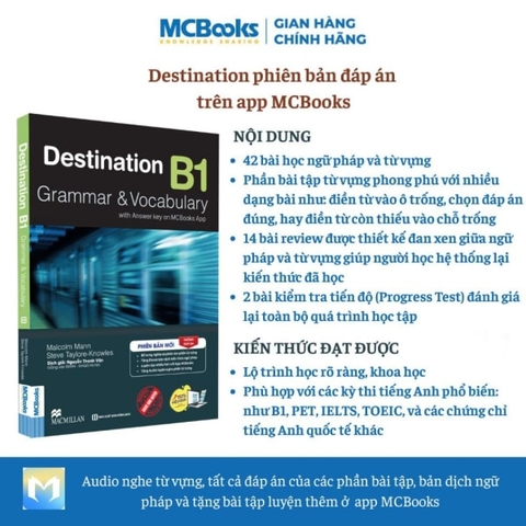 Sách - Trọn Bộ Giáo Trình Destination Grammar & Vocabulary B1, B2, C1&C2 phân loại Lẻ/combo PB 2025 - Combo B1 &B2
