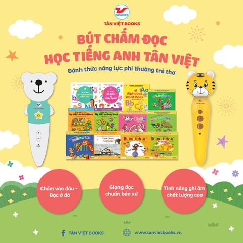Bộ Sách - Bút Chấm Đọc - Học Tiếng Anh Tân Việt - Đánh Thức Năng Lực Phi ThườngTrẻ Thơ