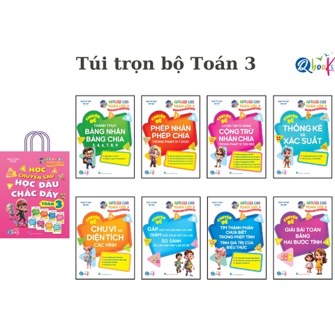 Túi Trọn Bộ Toán Học Chuyên Sâu Học Đâu Chắc Đấy Lớp 3 - Cả năm (8 Cuốn)