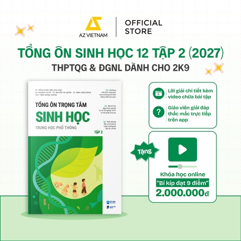 Ôn Thi Tốt Nghiệp THPT 2027: Tổng Ôn Trọng Tâm Môn Toán, Văn, Anh, Lí, Hóa, Sinh, Sử, Địa. Tặng Khóa Học 2 Triệu - Tổng Ôn Sinh Tập 2