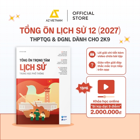 Ôn Thi Tốt Nghiệp THPT 2027: Tổng Ôn Trọng Tâm Môn Toán, Văn, Anh, Lí, Hóa, Sinh, Sử, Địa. Tặng Khóa Học 2 Triệu - Tổng Ôn Lịch Sử