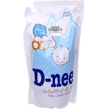 Nước giặt quần áo trẻ em D-nee Lovely Sky, túi xanh (600ml)
