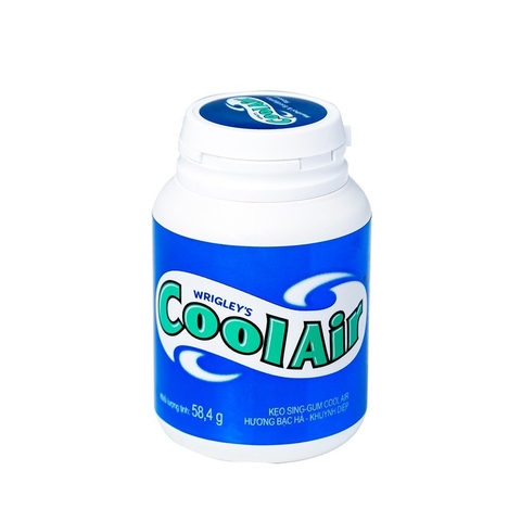 Kẹo sing-gum CoolAir, hương bạc hà-khuynh diệp, lọ (58,4g),