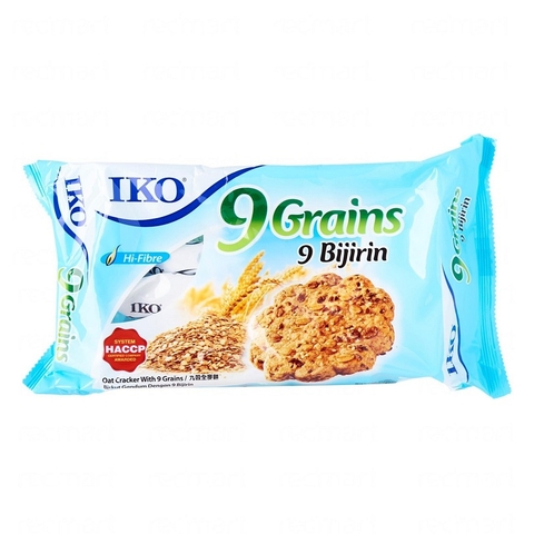 Bánh yến mạch IKO, 9 loại ngũ cốc-Malaysia, hộp (178g/8*22.3g)-