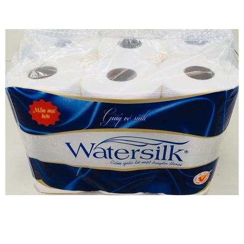 Giấy vệ sinh Watersilk, có lõi (12cuộn).