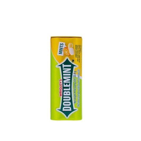 Kẹo ngậm Doublemint không đường hương chanh, thỏi (23.8g).