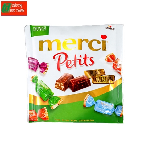 Kẹo socola, Merci Petits crunch collection, Storck-Đức, gói (125g).