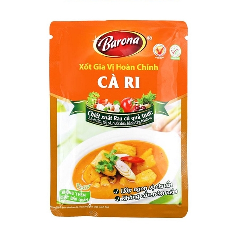 Xốt gia vị hoàn chỉnh cà ri-Barona, gói (80g).