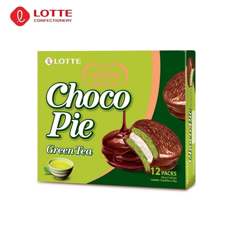 Bánh choco pie vị trà xanh, Lotte-Hàn Quốc, hộp (336g),