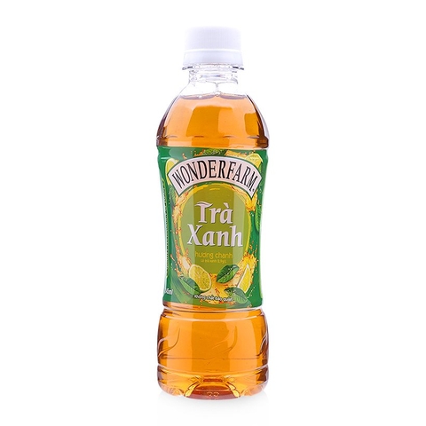 Trà xanh hương Chanh-Wonderfarm, chai (345ml).