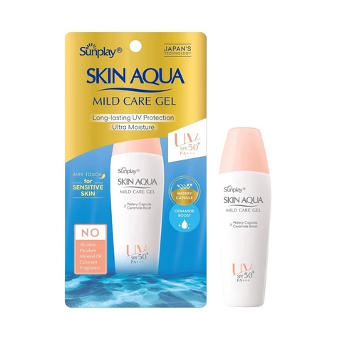 Gen chống nắng cho da nhạy cảm, Skin Aqua Mild Care SPF 50PA++++Sunplay (25g),