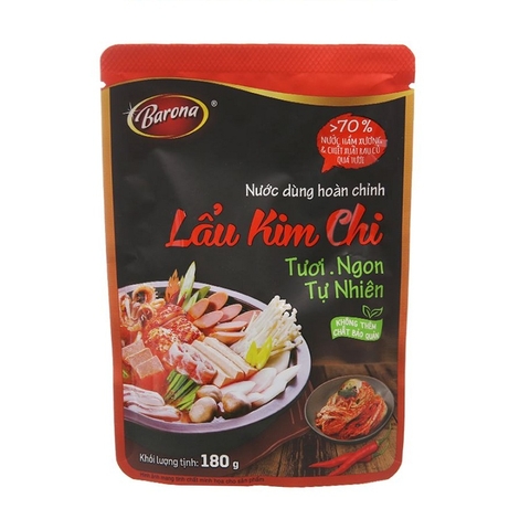 Nước dùng hoàn chỉnh Lẩu Kim Chi-Barona, túi (180g).