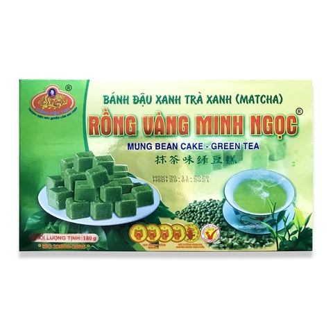 Bánh đậu xanh trà xanh Minh Ngọc, hộp (180g),